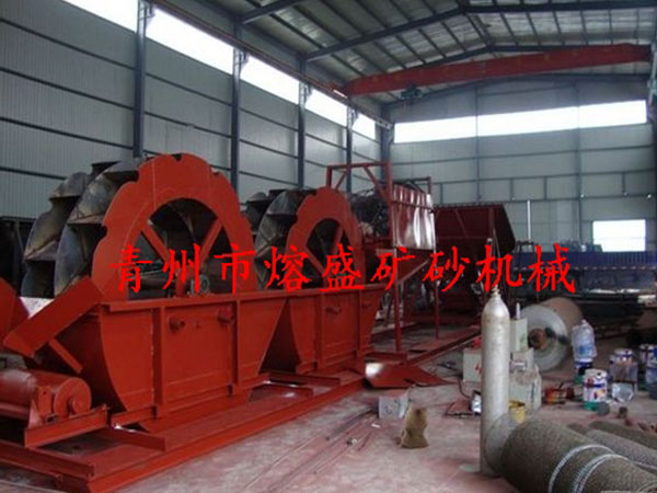  洗沙機加工現(xiàn)場